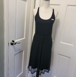 Hunter for Target Black Mesh W/White trim lined Sleeveless Dress Size XS
